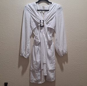 White Dress With Side Cutouts